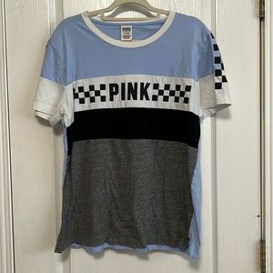 PINK vs checkered tee